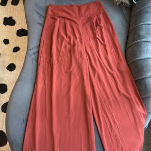 Burgundy Wide Legged Trousers